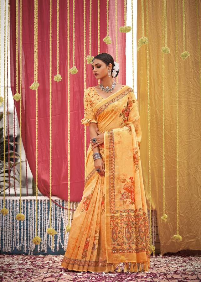 Shangrila Pure Sequins 2 New Festive Wear Linen Weaving Designer Saree Collection